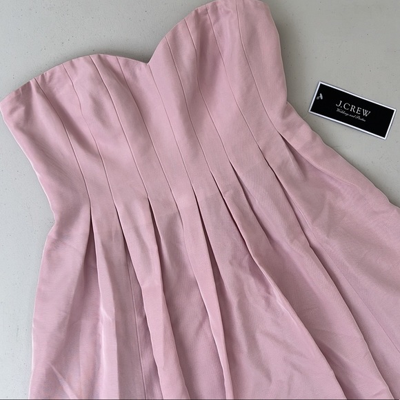 J. CREW | Marlie Classic Faille Strapless Bridesmaid Dress- pink (size 12) - Picture 2 of 7